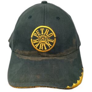 Petro Marine Fitted Baseball Cap Green XL Embroidered Vented Holes Top Fit TC